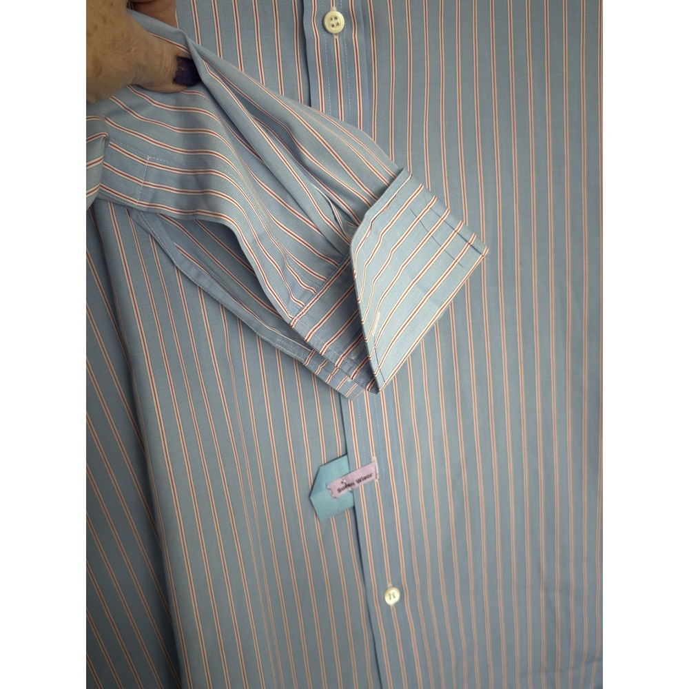 Vintage Hilditch & Key Dress Shirt French Cuff made in Gr. Britain size 17.5/44 - Picture 5 of 5